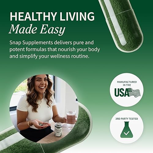 Vista 7 de USDA Cápsulas orgánicas de Chlorella Spirulina – Superalimentos verdes para apoyo cardíaco, energía natural y control de glucosa, vitaminas