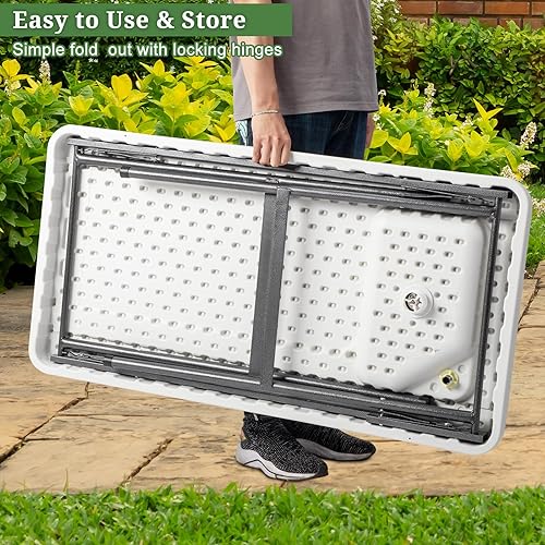 Miniatura 5 de VINGLI Upgarded - Mesa plegable de limpieza de peces con fregadero, mesa portátil para fregadero de campamento con rejilla y rociador, mesa de corte