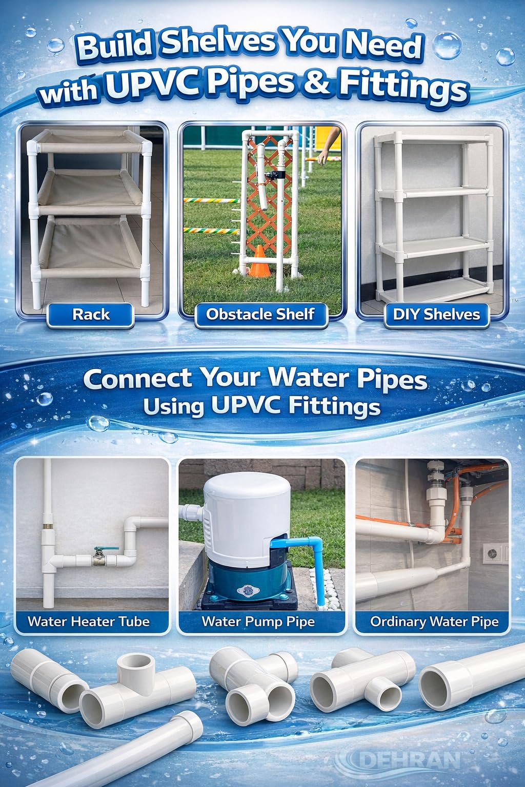 DEHRAN UPVC 4-Way Elbow - Plumbing & DIY -5