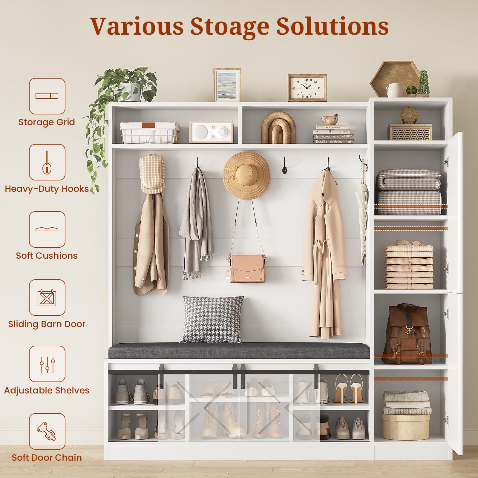 Coat Rack With Shoe Storage UPOSOJA 60