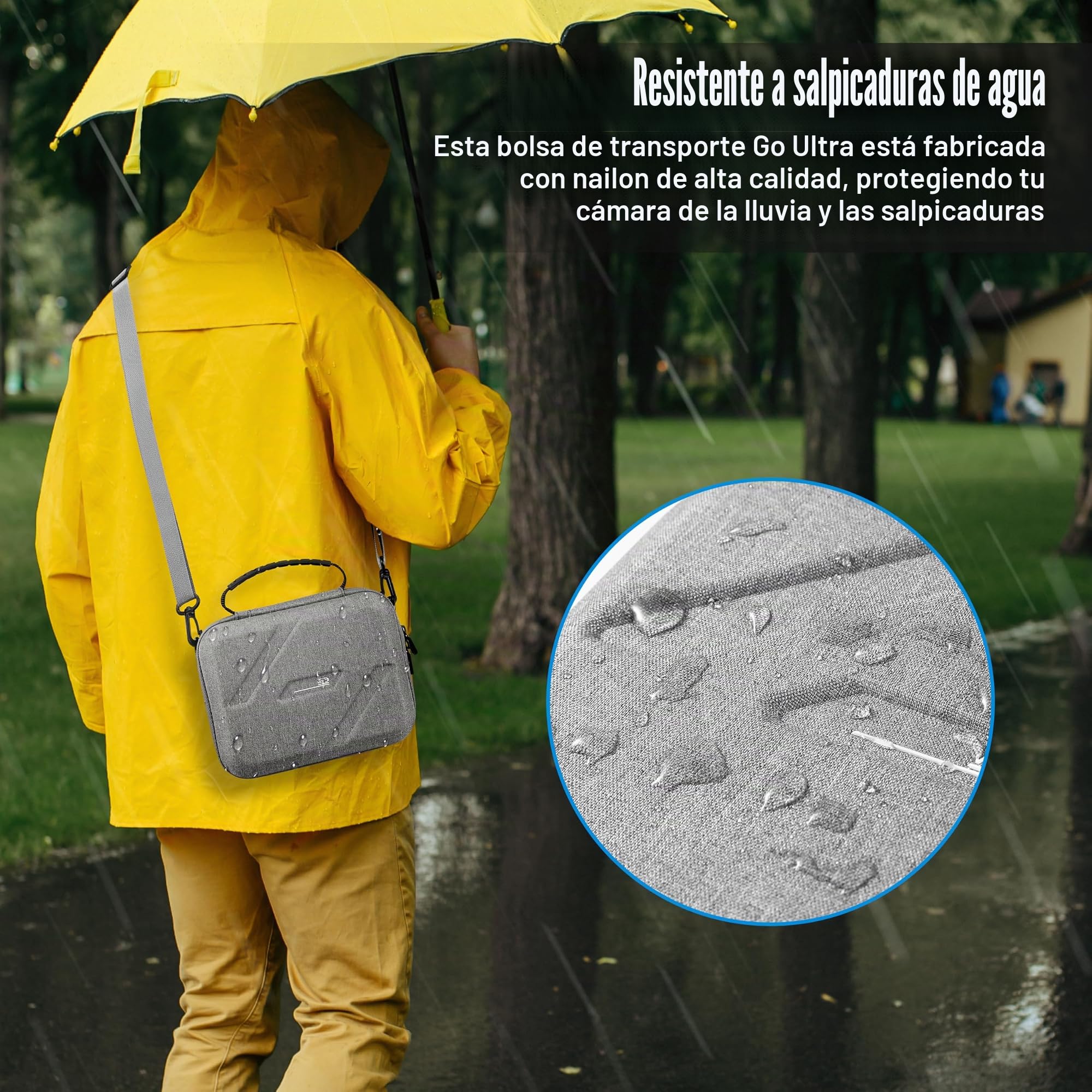 Funda de transporte para Insta360 GO Ultra, bolsa de viaje de material de nailon, organizador para accesorios Insta 360 GO Ultra, gran capacidad para montaje de liberación rápida, colgante magnético