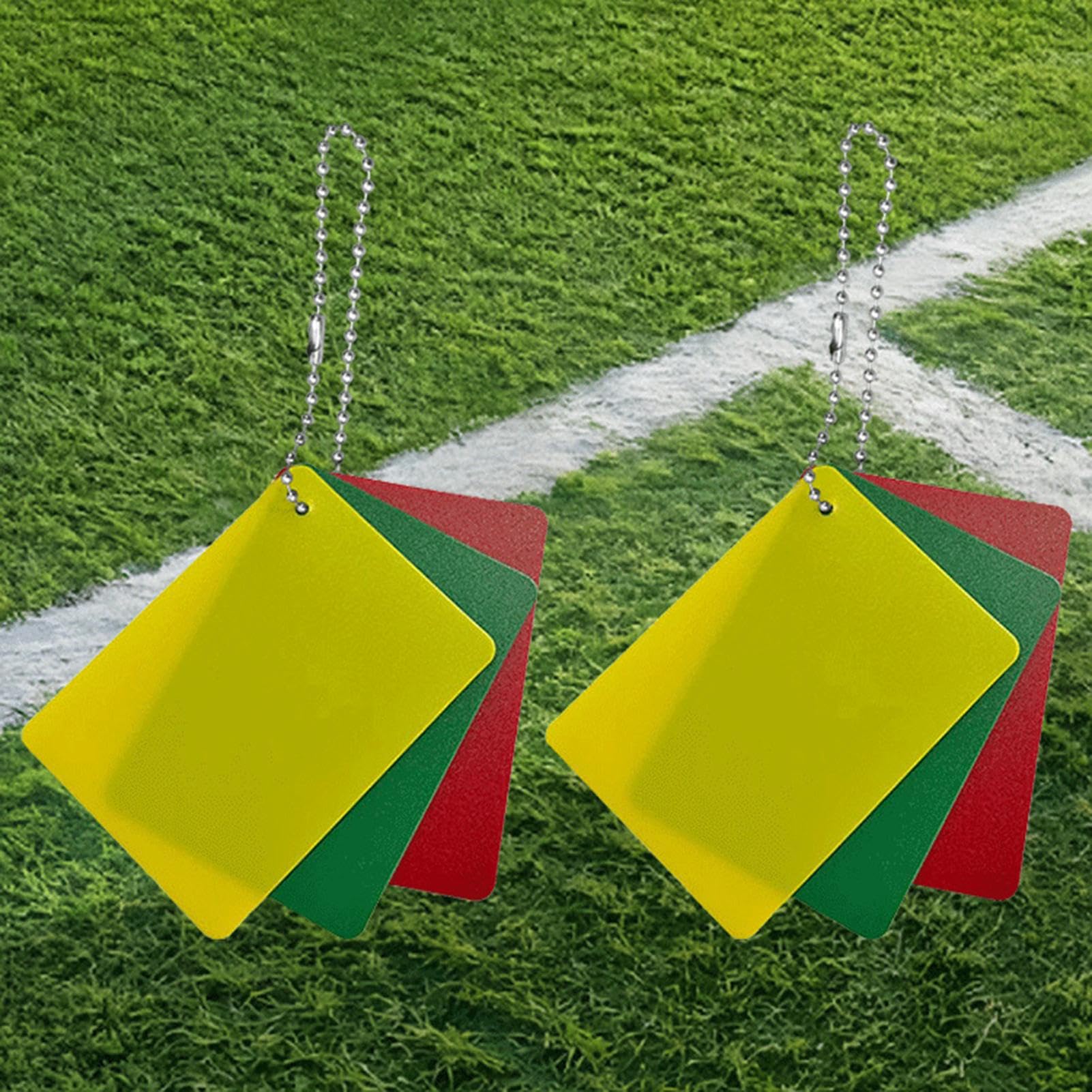 Tarjetas de Advertencia para Árbitro | Accesorios de Arbitraje de Competición | Tarjetas de Fútbol en Colores Rojo, Amarillo y Verde | para Competición, Entrenamiento, Entretenimiento, Campo y Área de