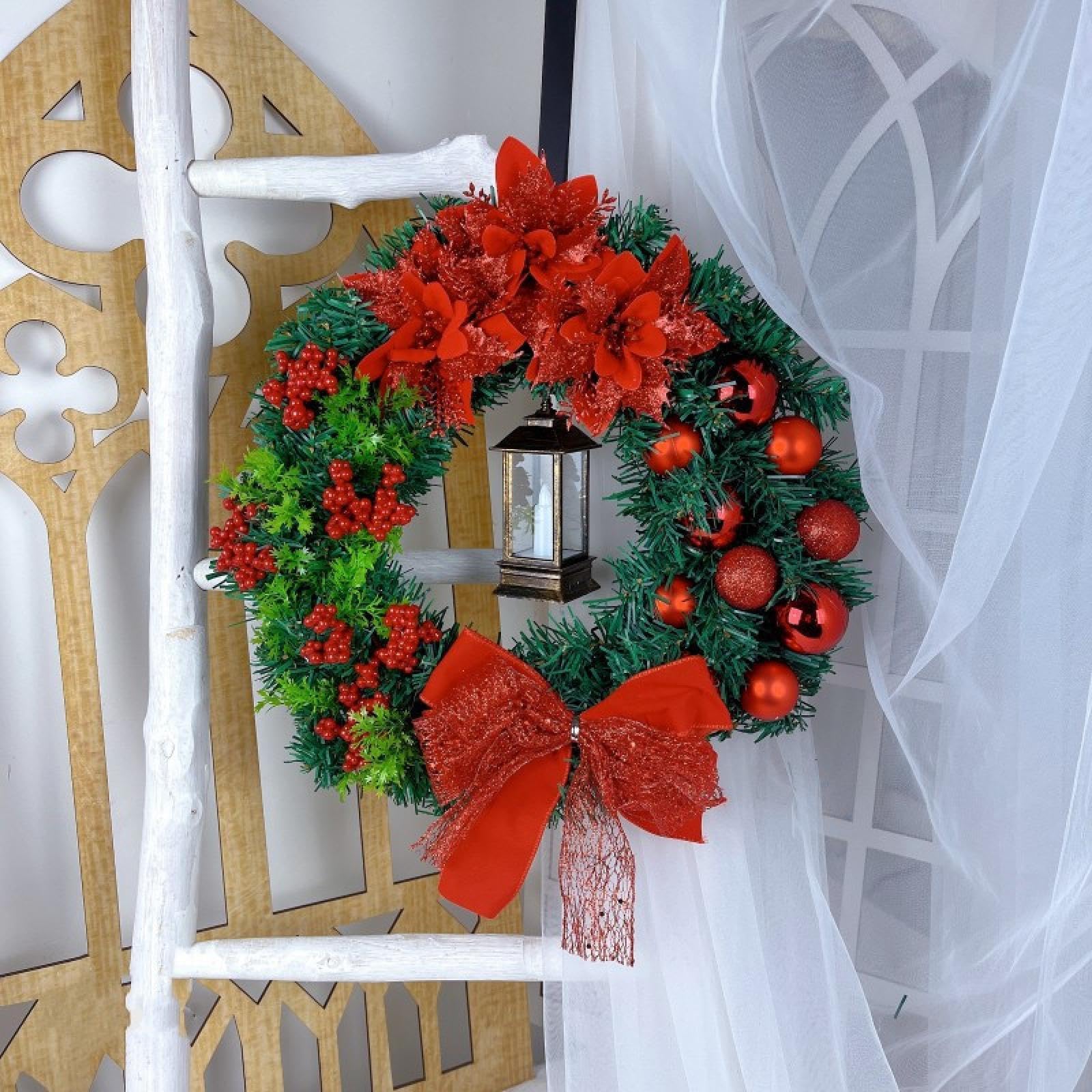 Amazon｜クリスマスリース クリスマス造花リング 新年シーン