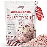 Snackathon Crushed Peppermint Candy Pieces, Natural Red & White Mint Bits, 19 OZ Bulk Resealable Bag – Topping for Baking, Hot Cocoa, Ice Cream, Christmas Cookies & Holiday Desserts