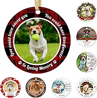 Vista 13 de Personalized Christmas Ornaments with Dog Cats Pets 2022 Custom Pet Memorial Photo Ceramic Christmas Ornament Customized Christmas Ornament Dogs
