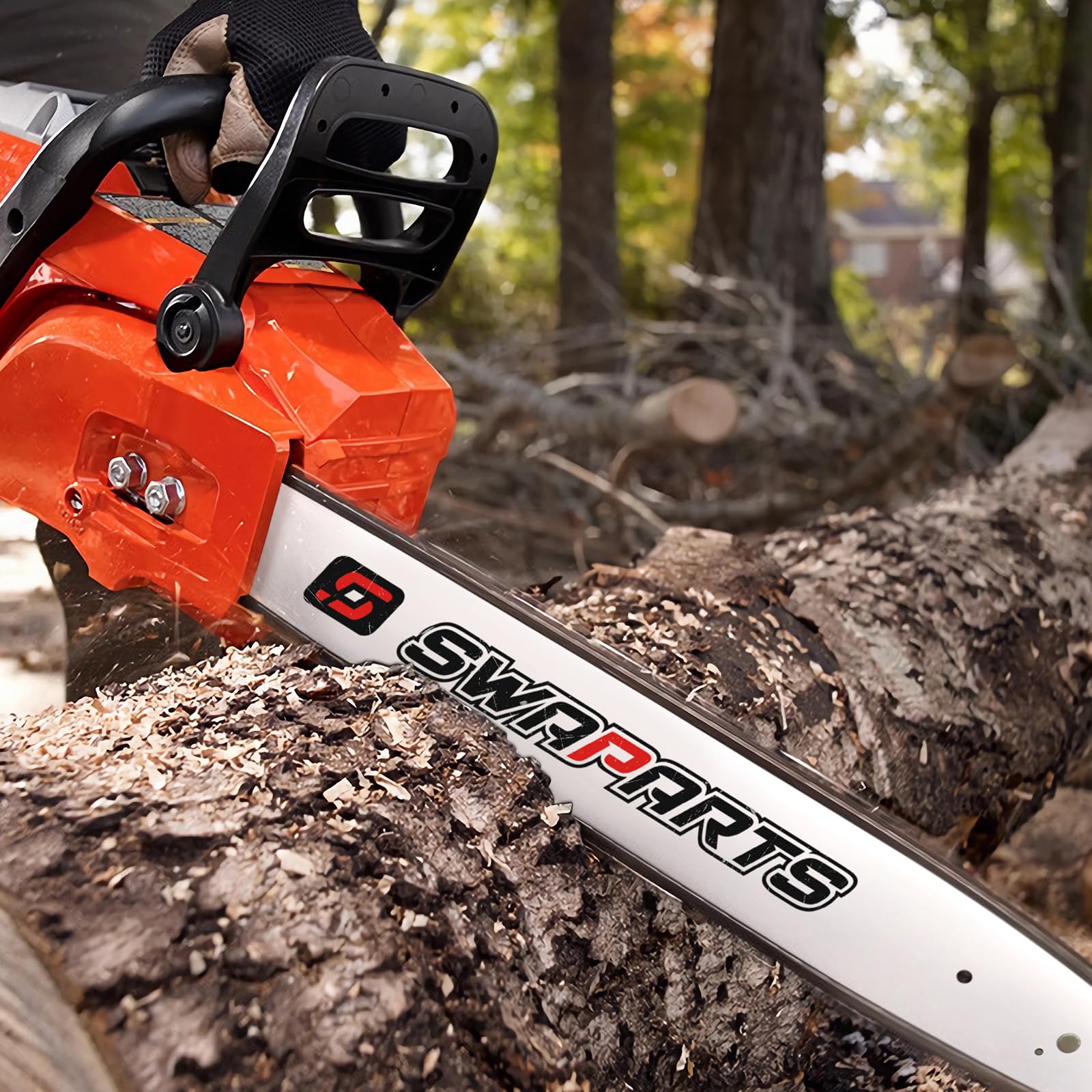Barra e catena di ricambio per motosega da 40,6 cm, passo 3/8", calibro 109,2 cm, 56 maglie di trasmissione per Greenworks 2904502, EGO AG1600 CS1600/CS1604, Stihl, Echo, Craftsman, Poulan, Homelite