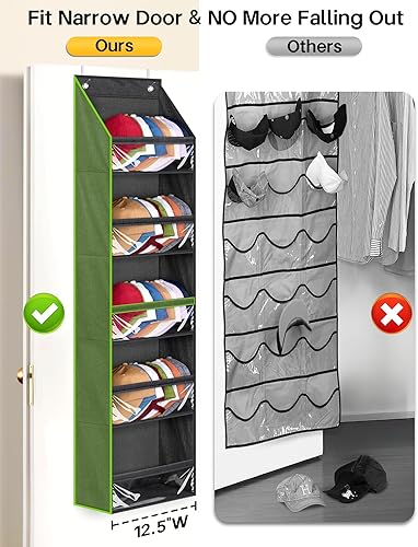 Miniatura 2 de SLEEPING LAMB Organizador de sombreros de puerta estrecha para gorras de béisbol, estante para gorras de béisbol para armariopared, soporte de