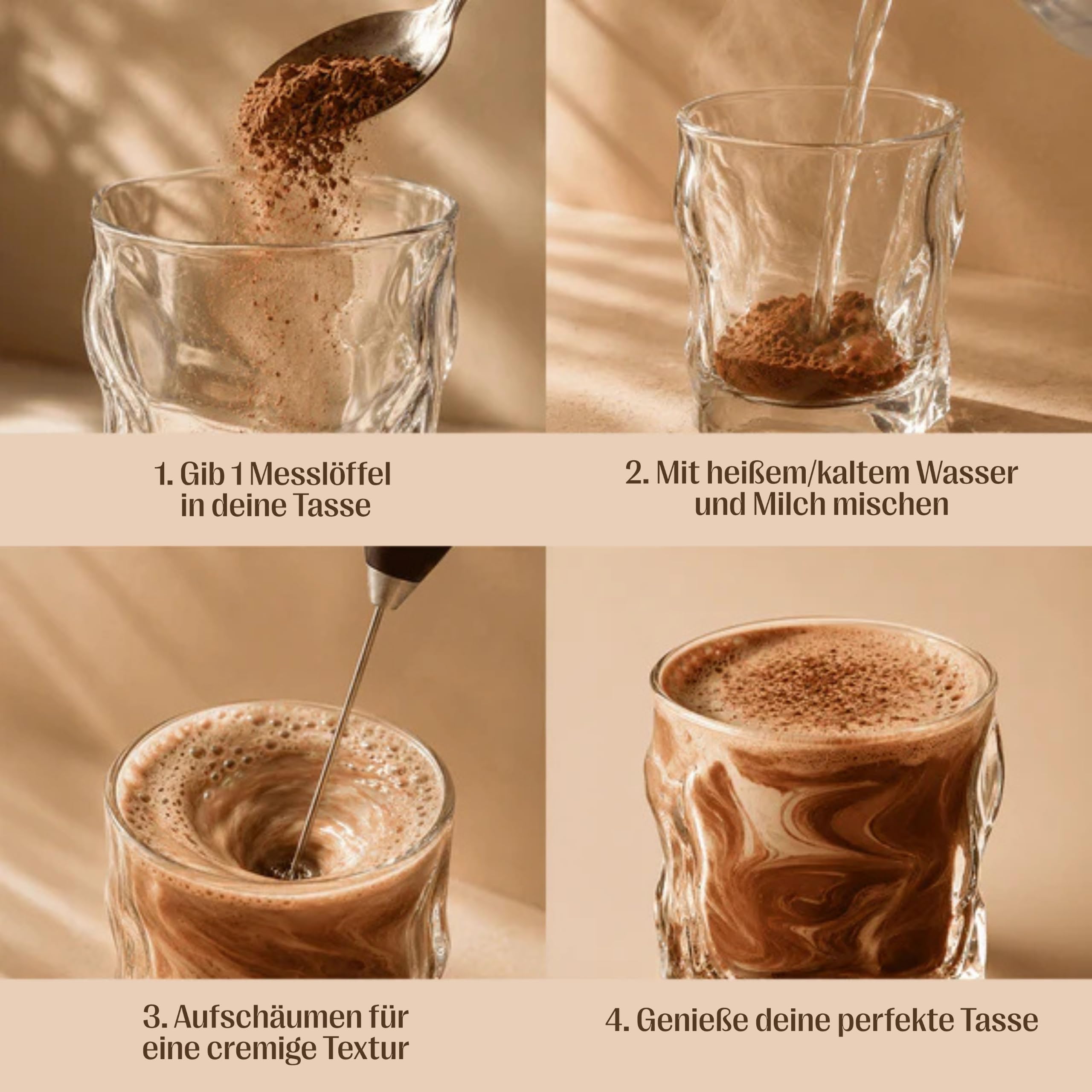Tasty Dose's Coffee 2.0. Kaffee & Karamell. 7 Vitalpilze (Lion's Mane, Tremella, Shiitake, Maitake, Samsoniella, Reishi und Cordyceps) + Ashwagandha + Kollagen, Instant Pilzkaffee, 30 Portionen, 288 g