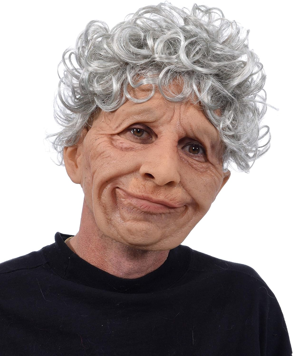 Zagone Studios Loving Grandma Marge Latex Mask, a Super Soft Old Woman, Old Lady Aunt Mask with Mouth Movement