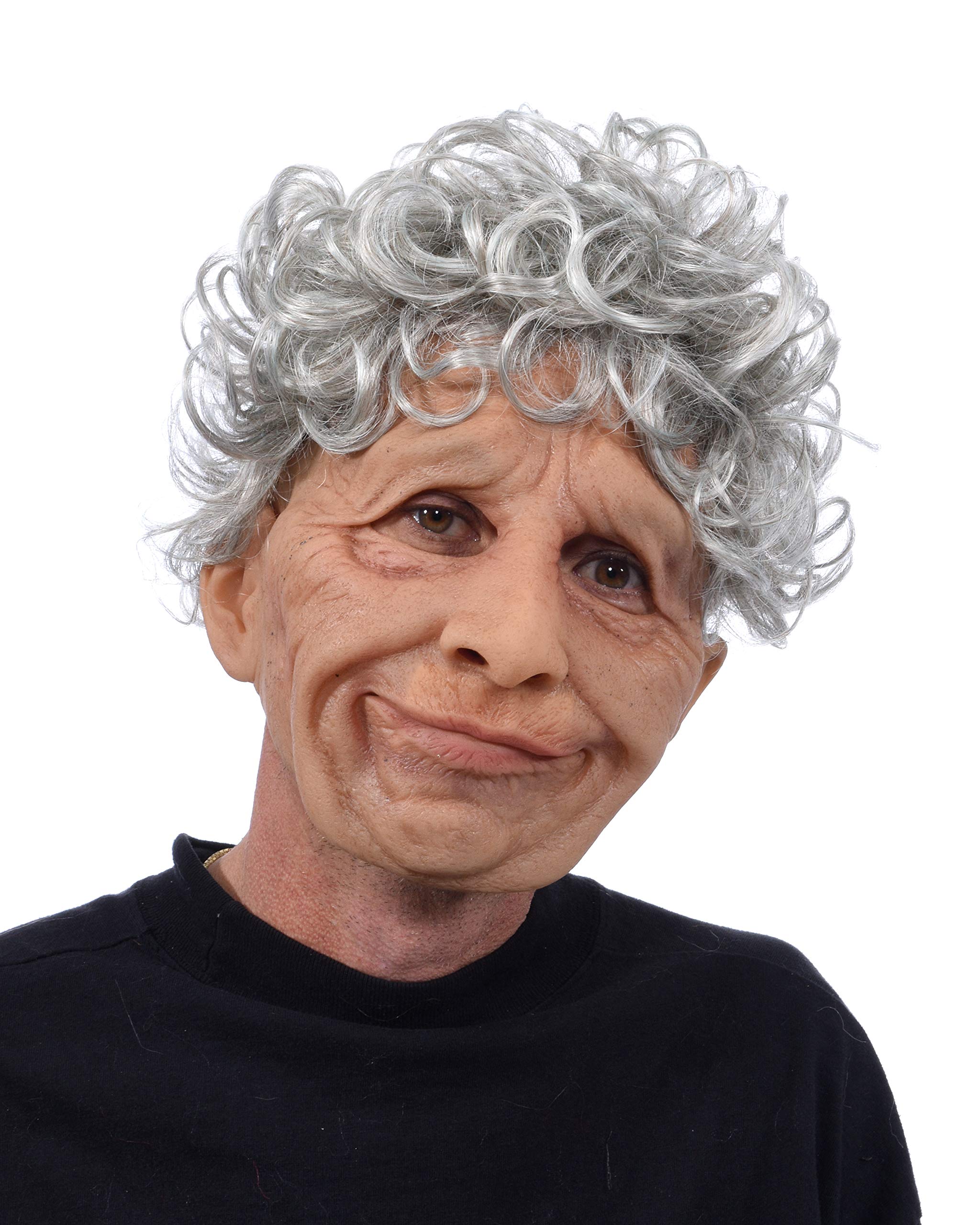Zagone Studios Loving Grandma Marge Latex Mask, a Super Soft Old Woman, Old Lady Aunt Mask with Mouth Movement