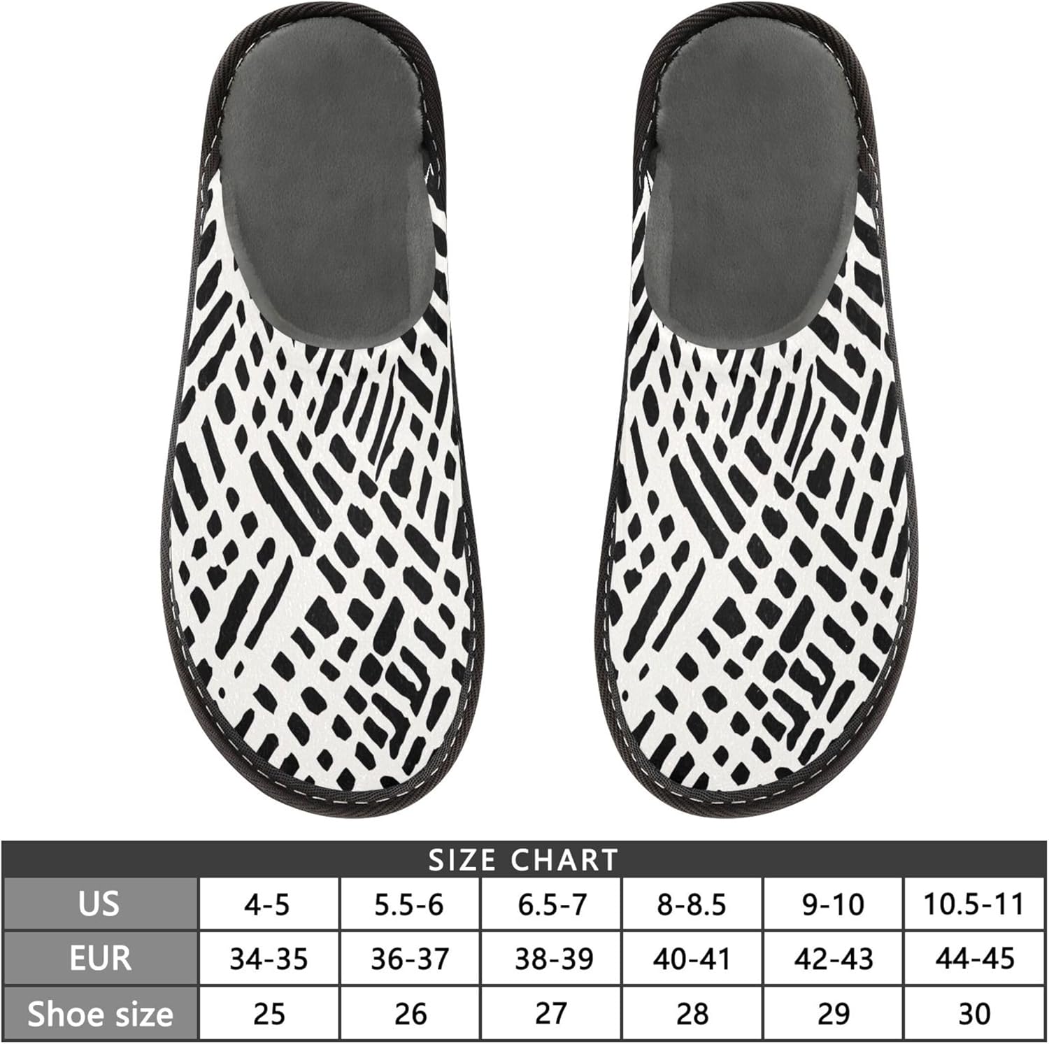 Boho Bohemian Geometric House Slippers – Cozy Fuzzy Slippers for Guests, Washable & Disposable, Perfect for Shoeless Home, Spa & Hotel Use A110483