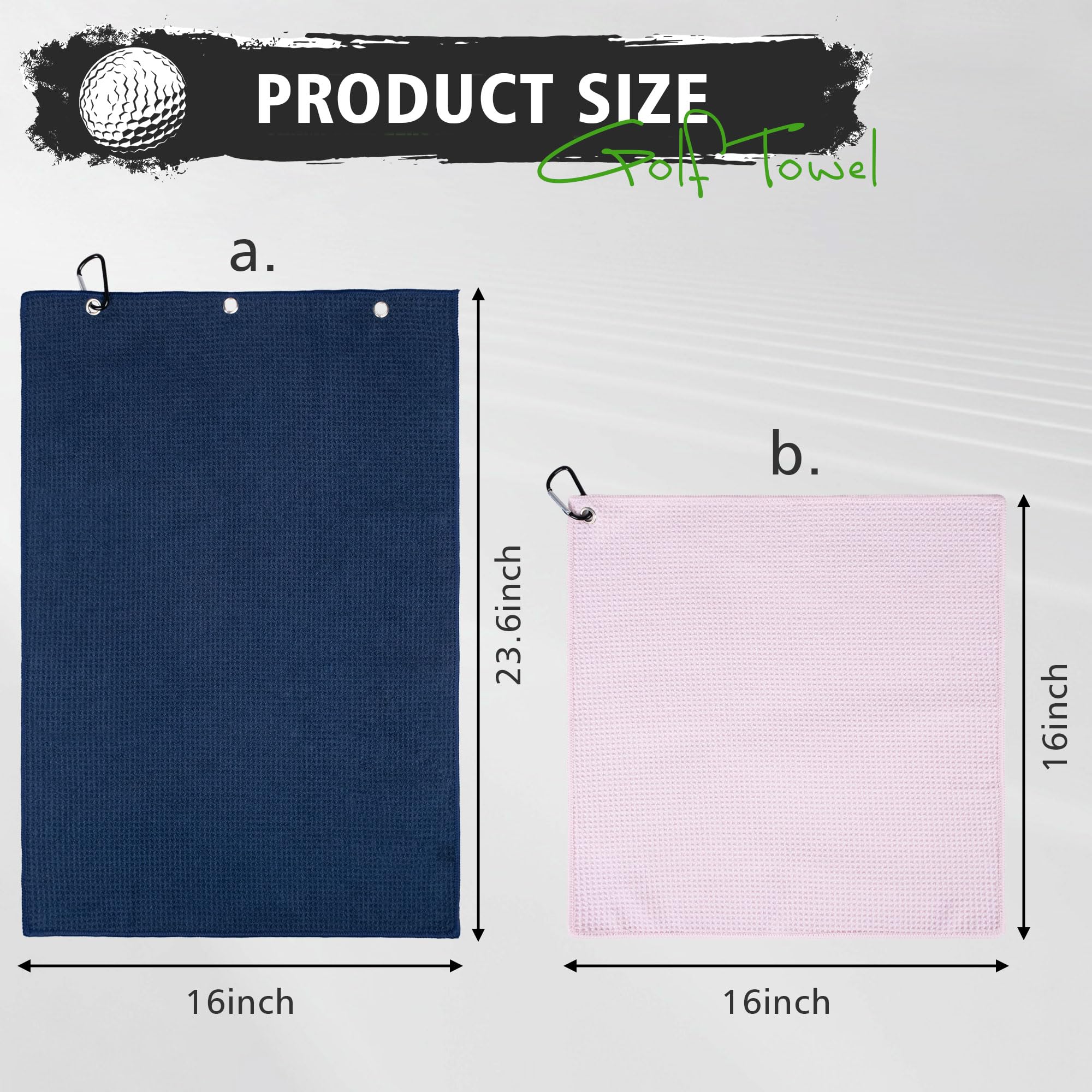 SINUOLIN Personalized Golf Towels Gift - Customizable with Any Name! Ideal for Men & Women on National Golf Day, Retirement, Birthday, Christmas - Available in 16”x 24” & 16”x 16” Microfiber