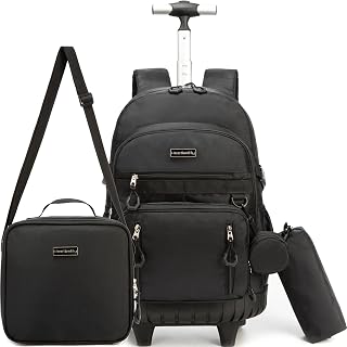 Meetbelify Rolling Backpack for Girls Boys Backpacks with Wheels Kids Carry on Luggage for Girls Boys