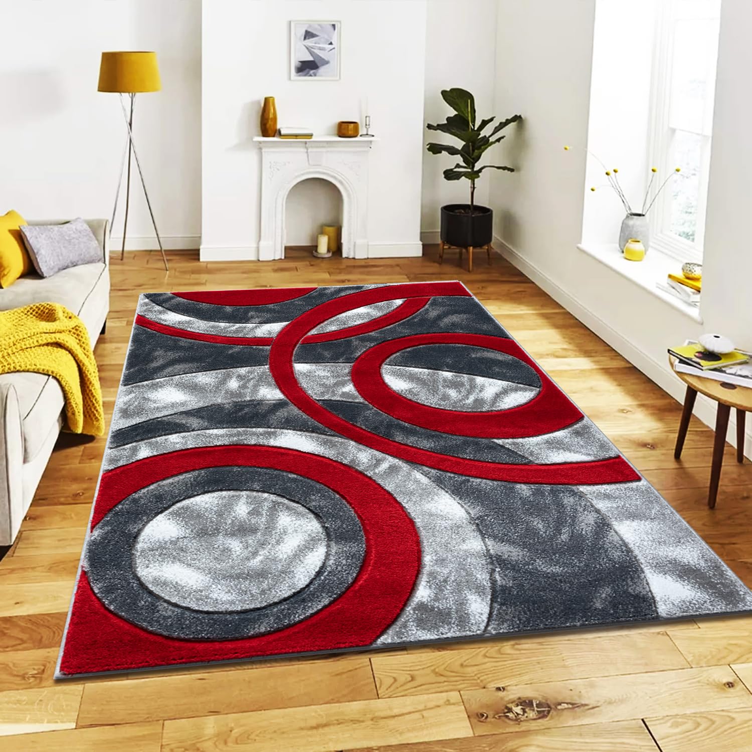 B&B Rugs Living Room Large 200x290 cm - Soft Fluffy Non Shed Anti Slip ...