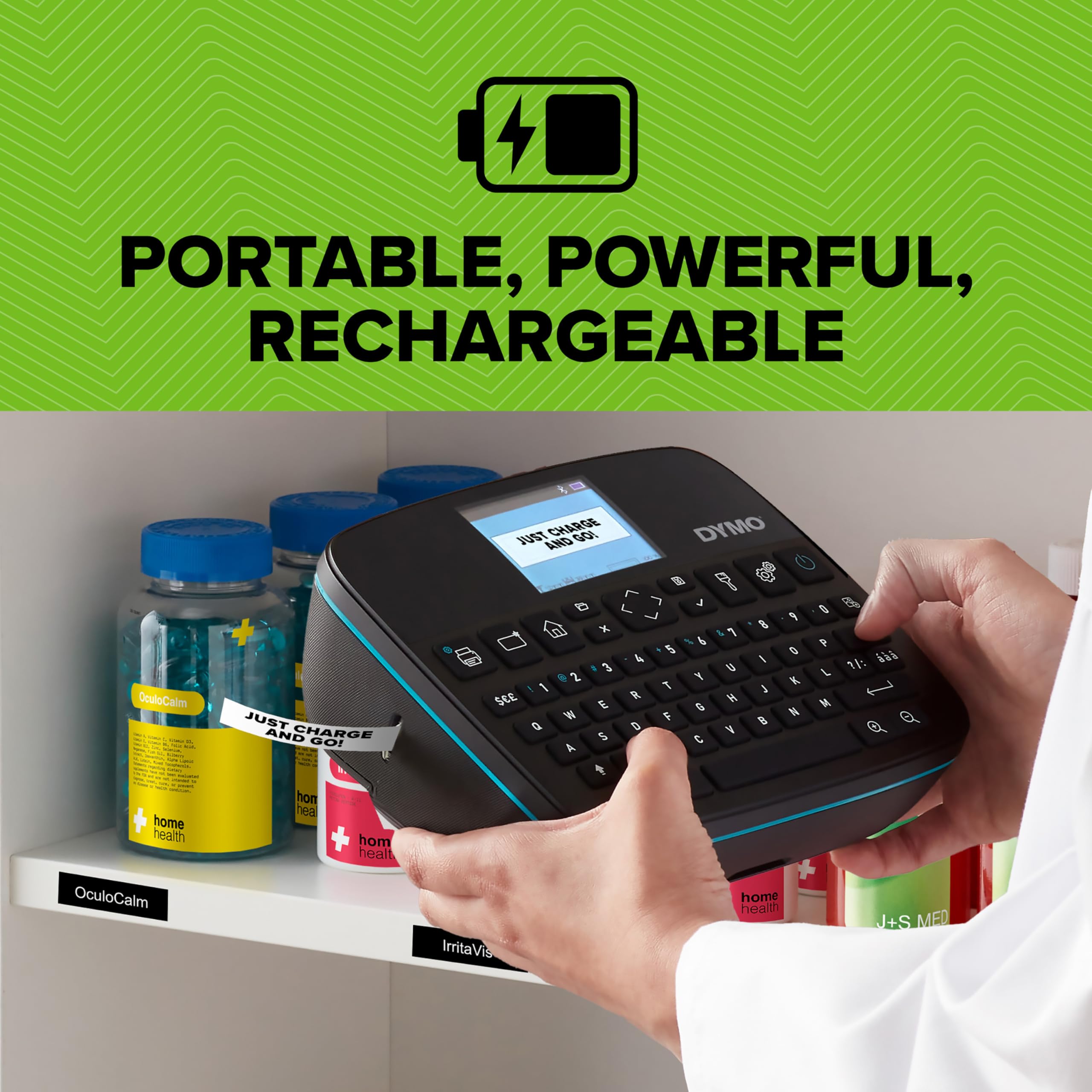DYMO LabelManager Executive 640 CB Przenośna drukarka etykiet kit case | Kompaktowa maszyna do tworzenia etykiet | Podwójna łączność Bluetooth i USB | Kompatybilna ze etykietami DYMO D1