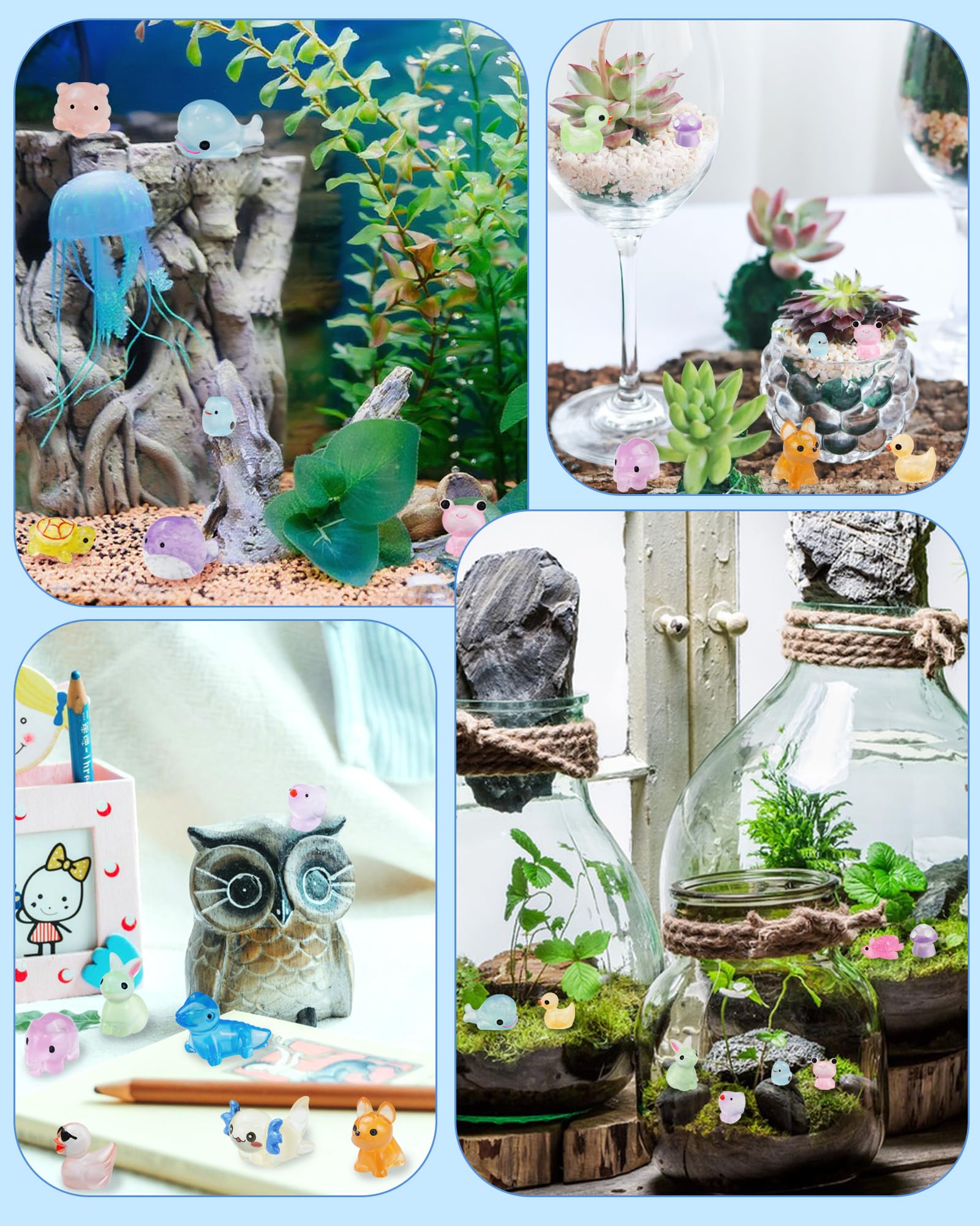 Glow in the Dark Resin Animals - 100 Pcs -5
