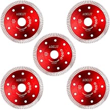 5 Pcs Diamond Saw Blades, 4-1/2" Tile Grinder Blade for Angle Grinder, Super Thin Tile Cutting Disc for Grinder for Cutting Tile Ceramic Porcelain Granite Marbles