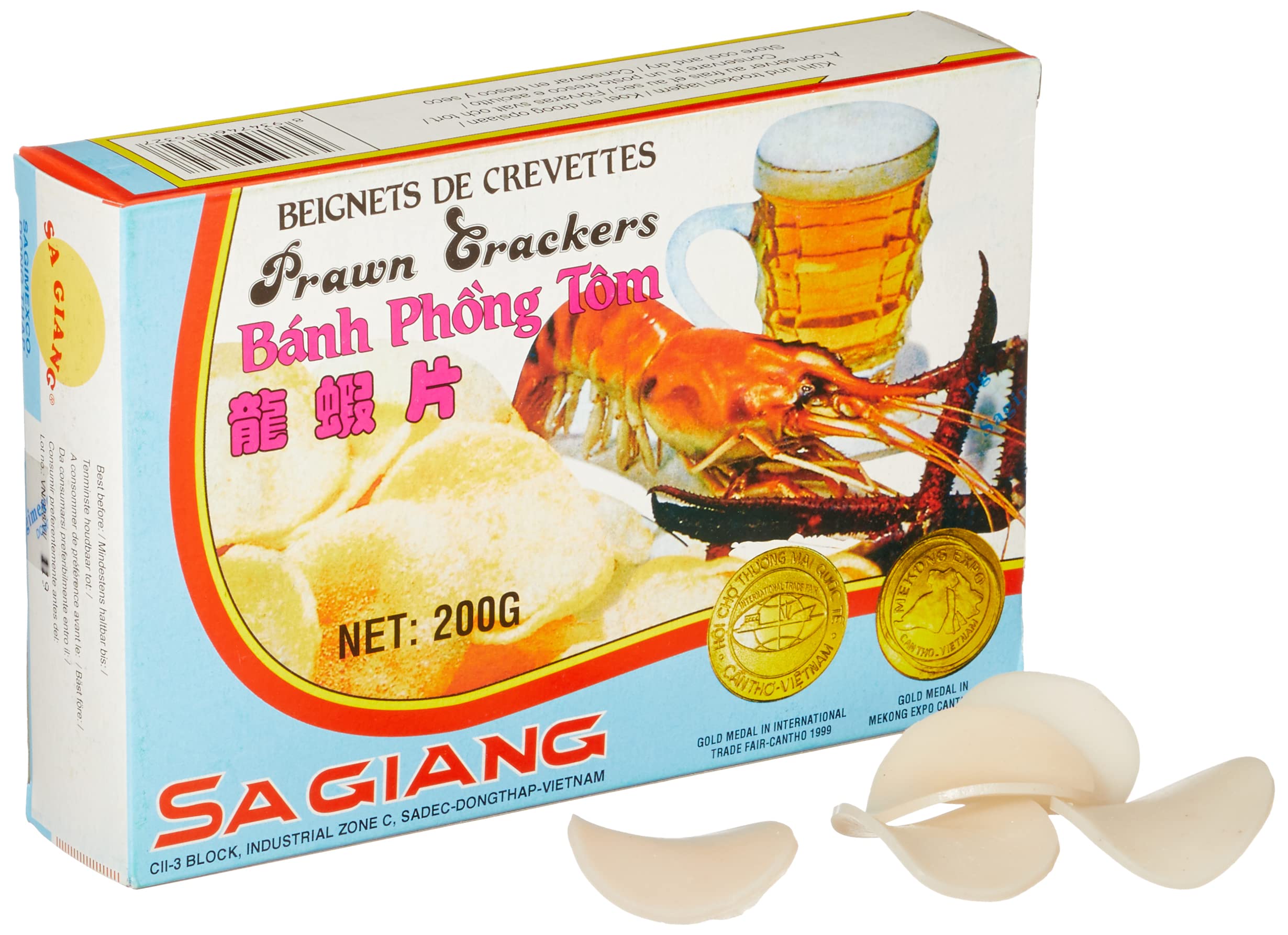 Sa Giang Galletas Langostinos Crudos Paquete de 1 x 200 Gr,​packaging may vary