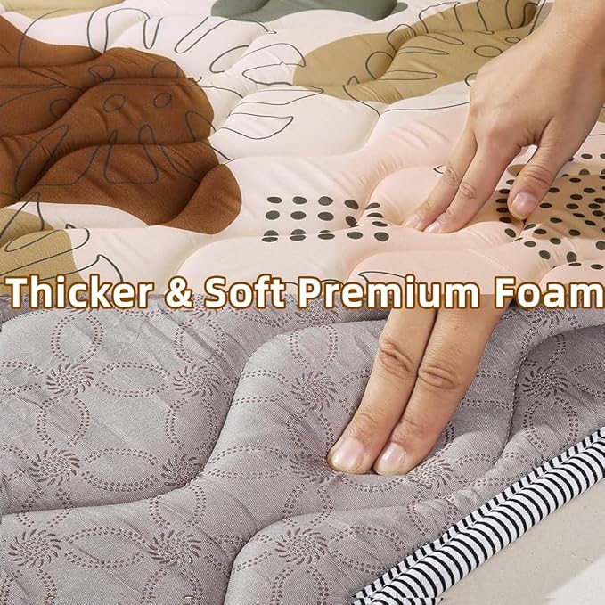 Baby Play Mats para Piso, 71x59 pulgadas, Espuma Extra Gruesa, Antideslizante, Lavable miniatura 5