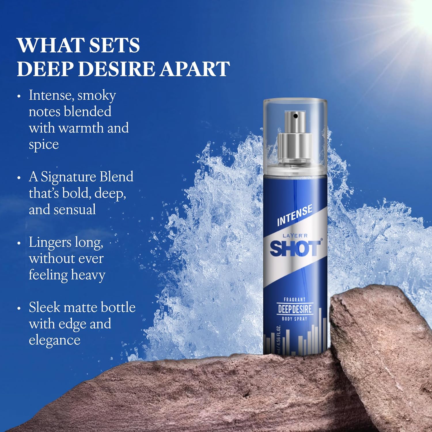 Layer'r Shot Deodrant, Deep Desire, 135ml