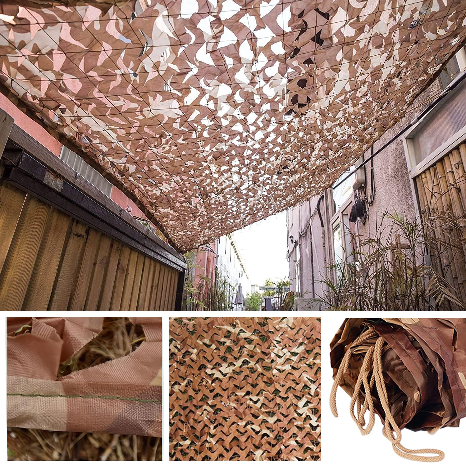 Tarnnetz Camouflage Netz, 1x2m, Army Camo Tarnung Net Tarnung Netz Sonnenschutz Sonnenschutznetze für Haus Jagd Garten Camping Partydekoration, Sichtschutz