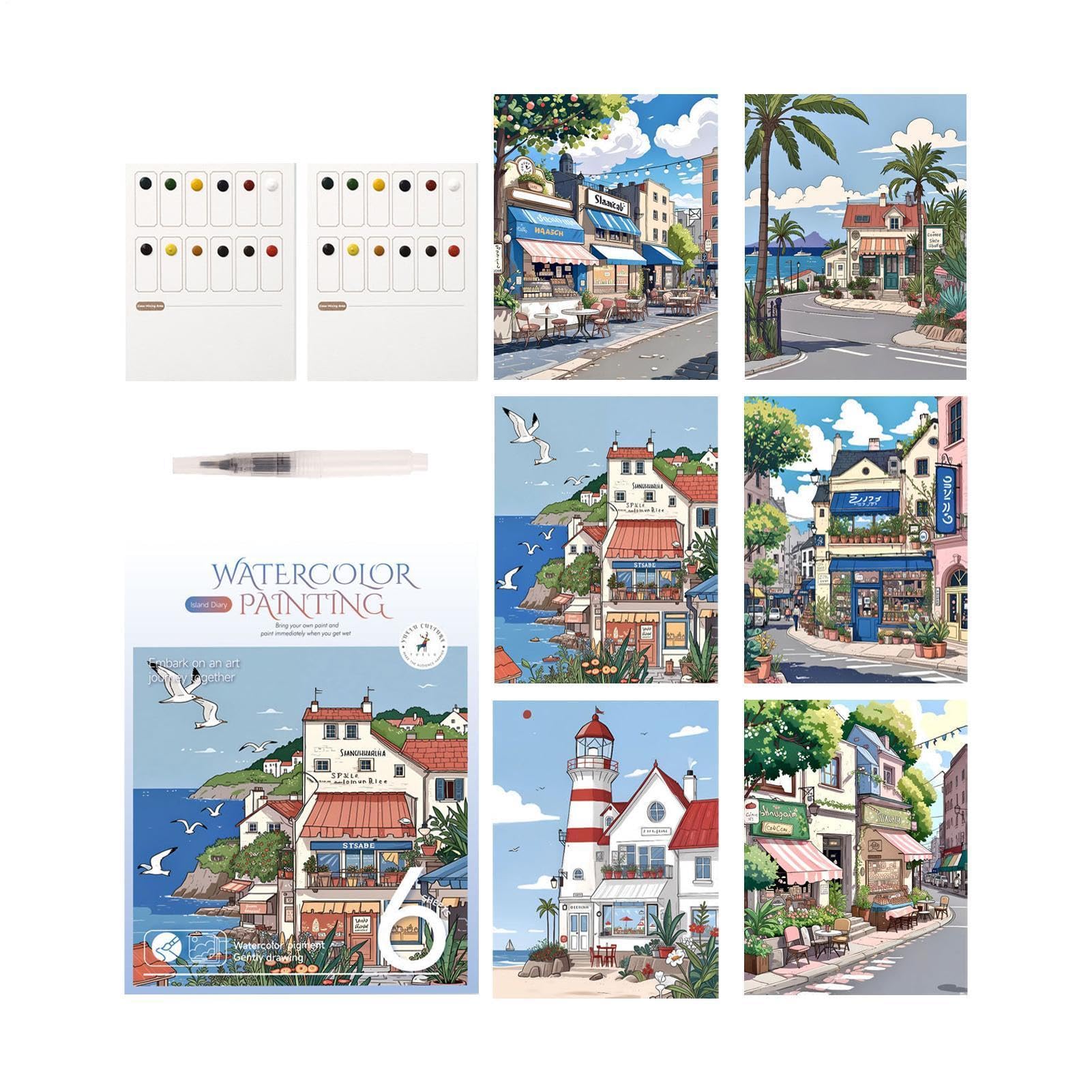 Kit d'aquarelle avec carnet et pinceau pour libérer votre créativité