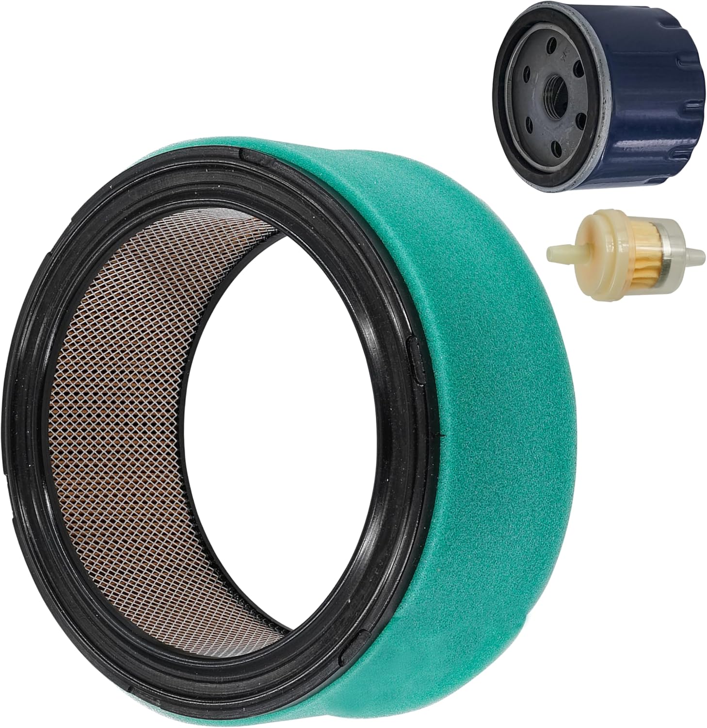 Caltric Air Filter and Oil Filter Compatible with John Deere 800 CV730 G110 L130 M655 M665 2148HV S2348 S2554 Sabre 1948HV 1948GV