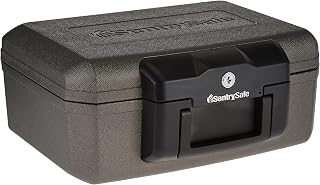 SentrySafe 1210 Fireproof Waterproof Safe Box with Key Lock - 0.18 cu ft Chest for Documents, Cash, Home & Travel