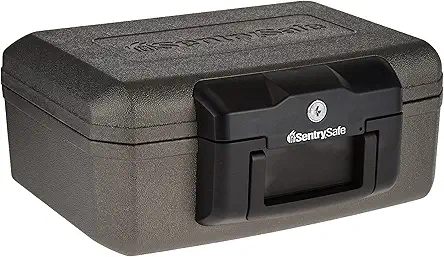 SentrySafe Fireproof Safe Box, 0.18 Cu Ft, Key Lock, 6.1x14.3x11.2 In.