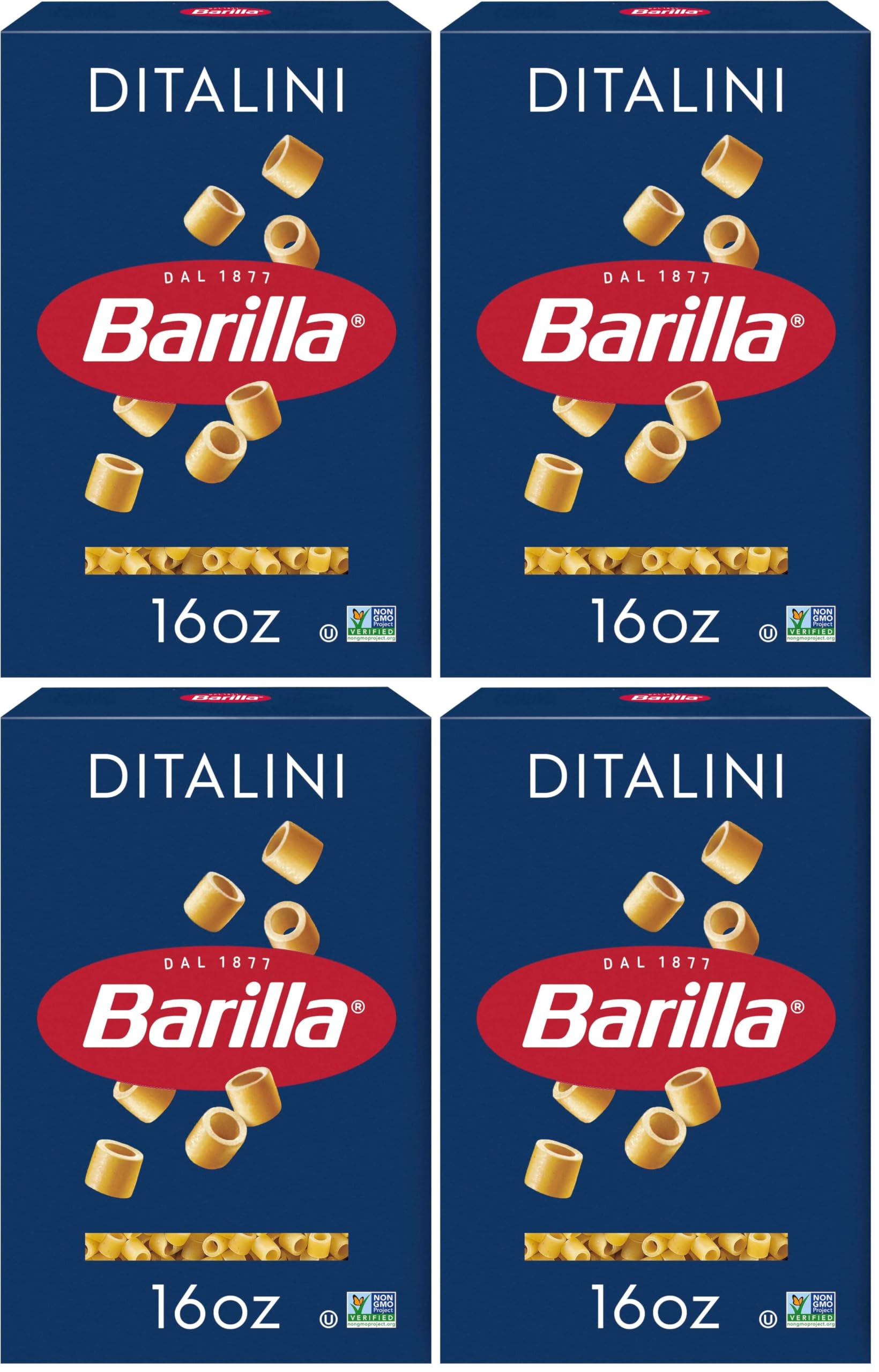 Barilla Ditalini / 16 Ounce (Pack of 4) / 1 Pasta