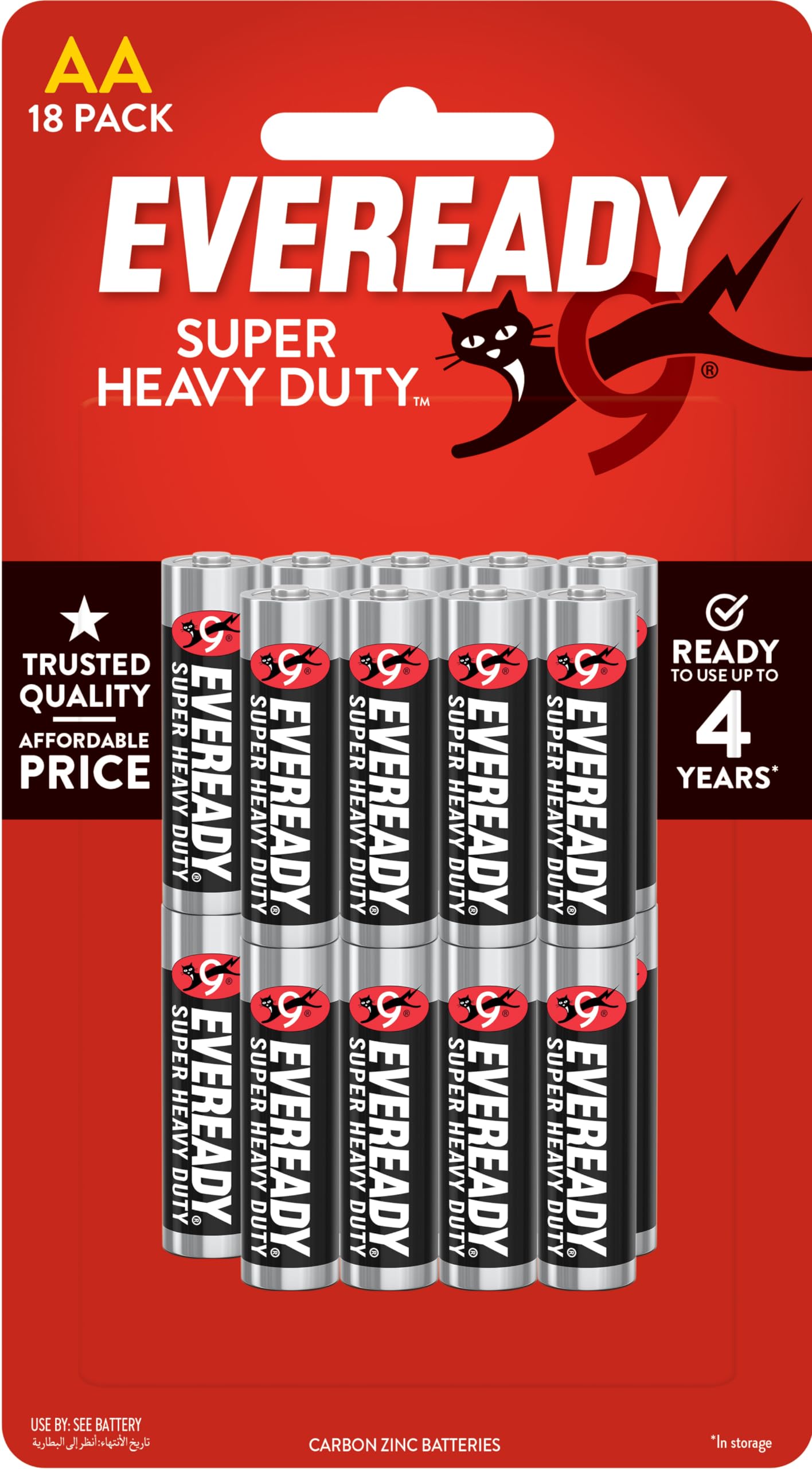Eveready Super Heavy Duty AA Batteries Pack of 18