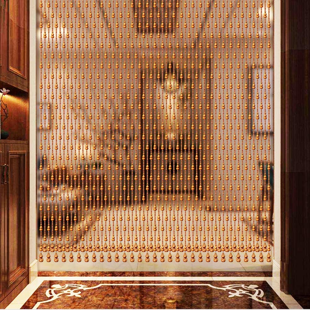 KLerDH Beaded curtains, Woods Bead Curtains Wood Beads Door Curtain Hanging Mahogany Tassel String Ho(31 strands)