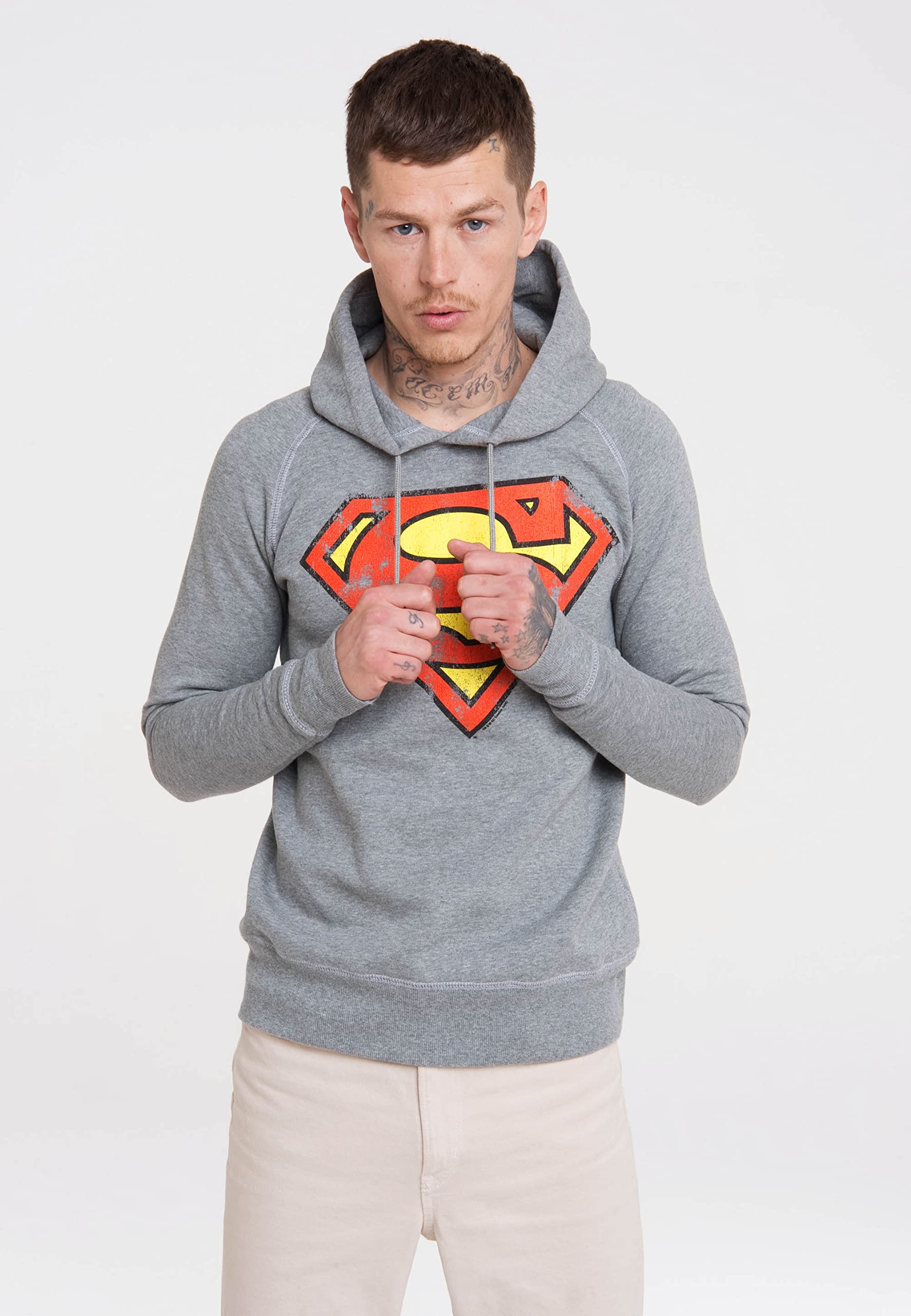 Logoshirt® DC I Superman I Logo I Bluza Z Kapturem I Print I Women's Men | Licencjonowany oryginalny design