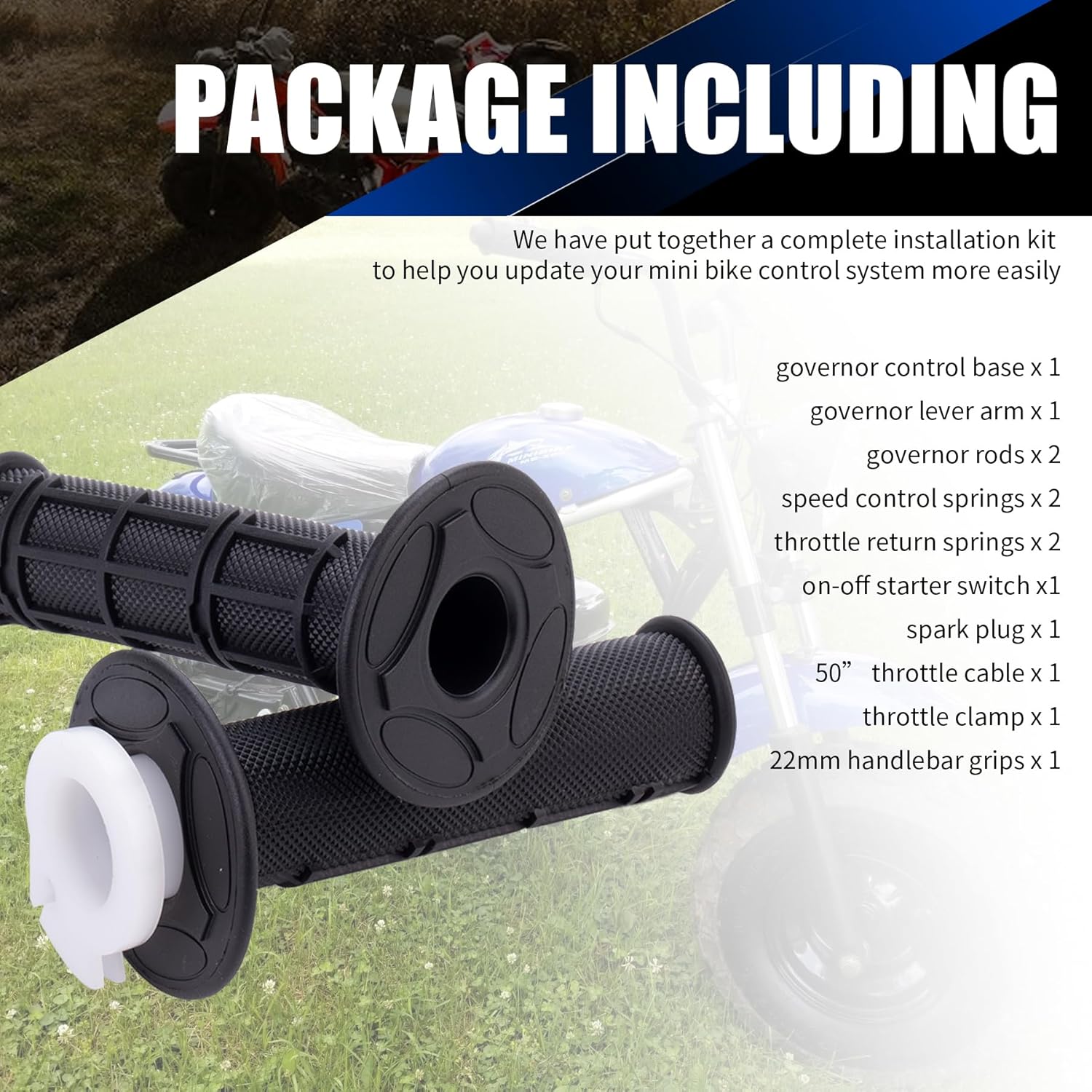 Throttle Control Assembly Throttle Linkage Kit fit for Predator 212 196cc Coleman CT200U BT200X CT200U-EX B200R KT196 Baja Massimo MB200 Axis M200 GX160 GX200 Engine Parts Mini Bike Go Kart Tiller