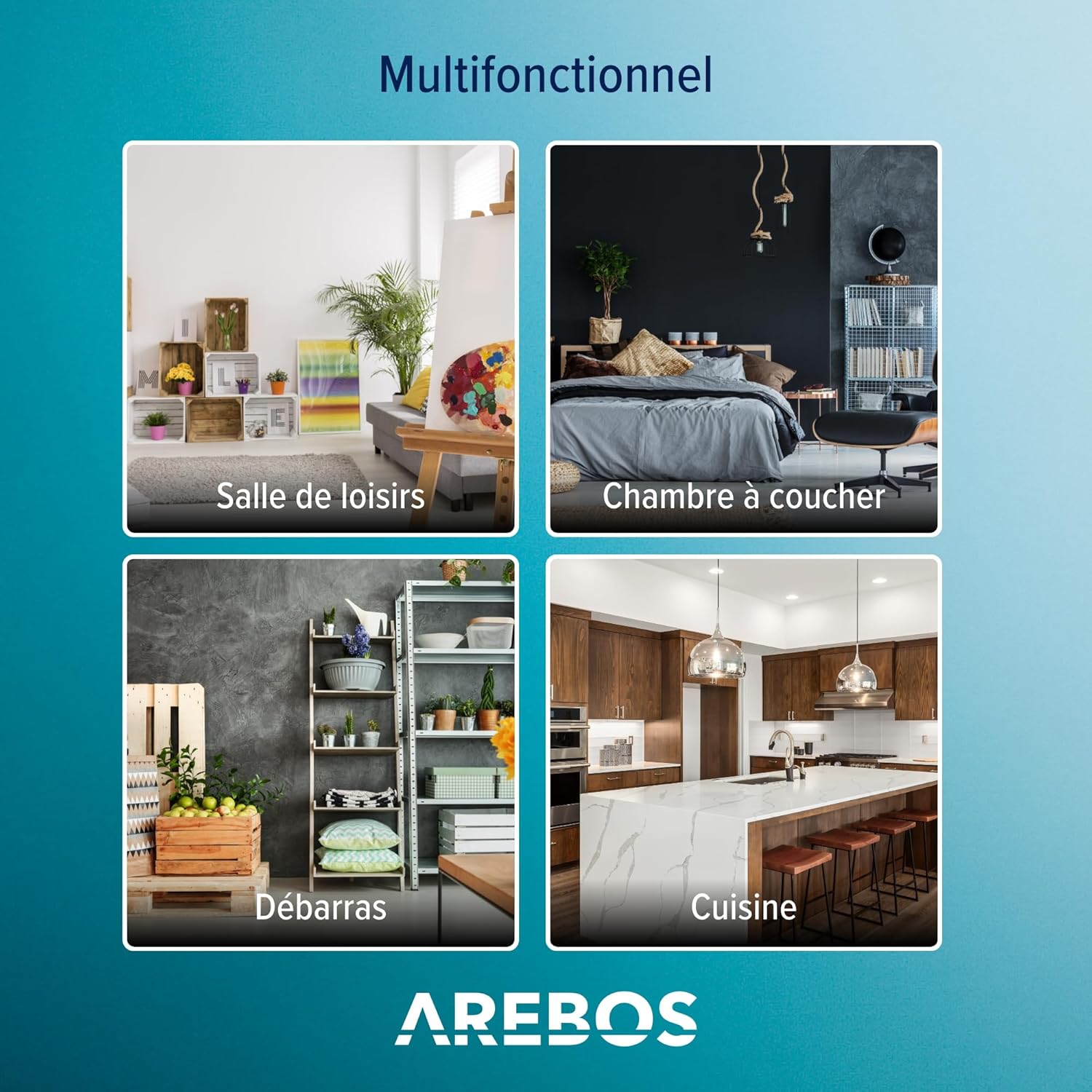 Arebos telescopic drawer holding a 20 kg kettlebell