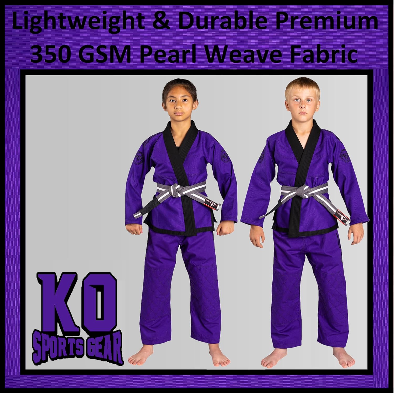 – Kids Gi Uniform Set, BJJ Jiu Jitsu Gi, Kimono and Pants, Pre-Shrunk - Image 2