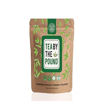 Chamomile Whole Caffeine Free, Gluten Free, Dairy Free, Plastic Free Caffeine-Free & Sleep Time Tea | Chamomile Flowers Aroma - For Relieving Stress | Brew Hot or Iced