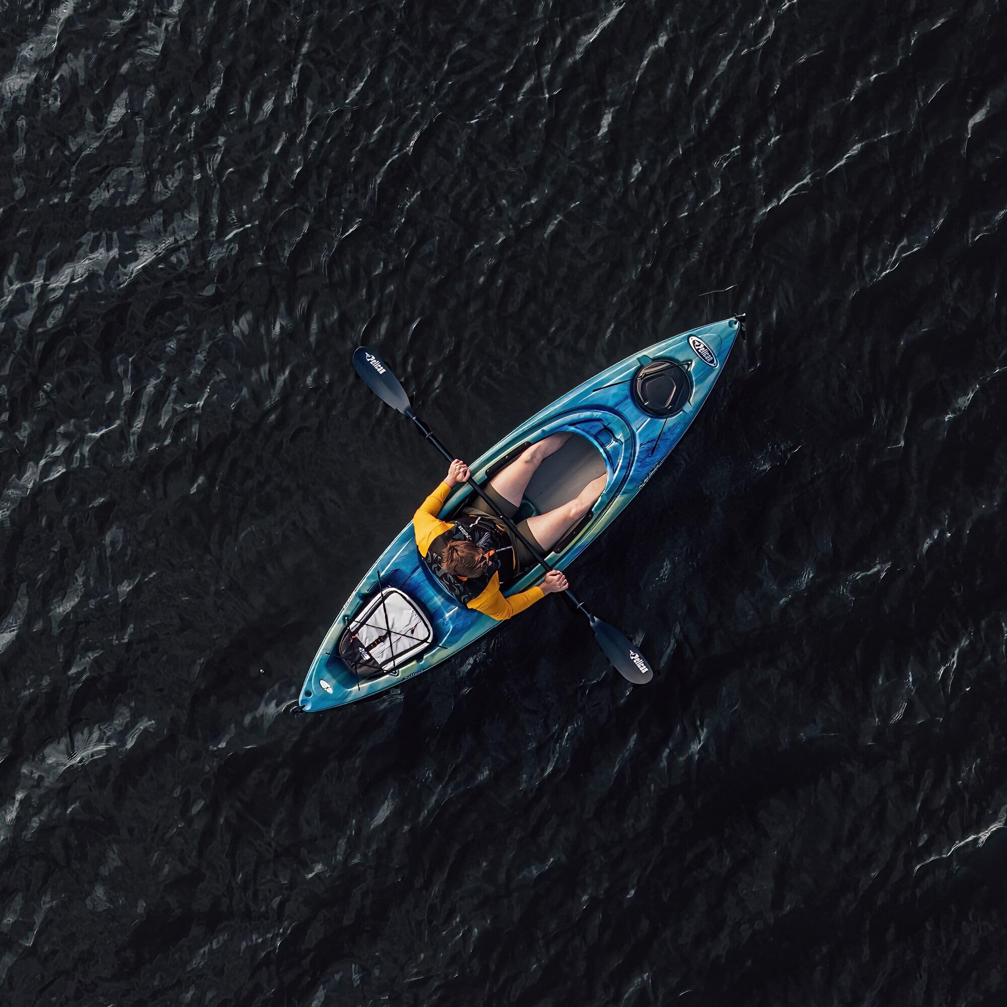 Pelican Argo 100X EXO - Recreational Sit in Kayak - Blue Coral - Lightweight Patented Ram-X™ Material - Ergobreeze™ Seating System - 10 ft
