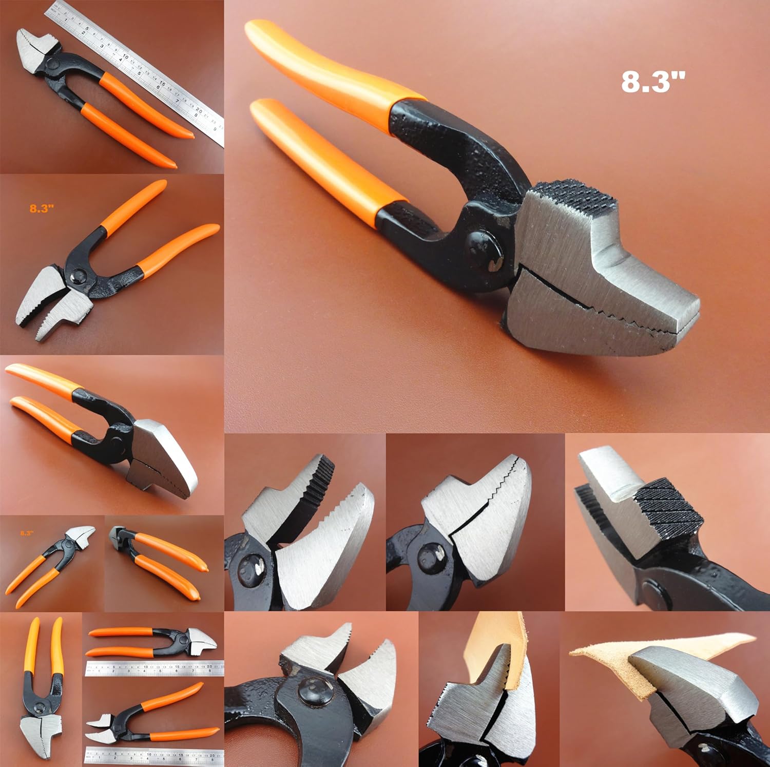 1pc 8.3" Leather Craft Shoemaker Cobbler Saddlers Pincers Lasting Hammer Pliers Tool