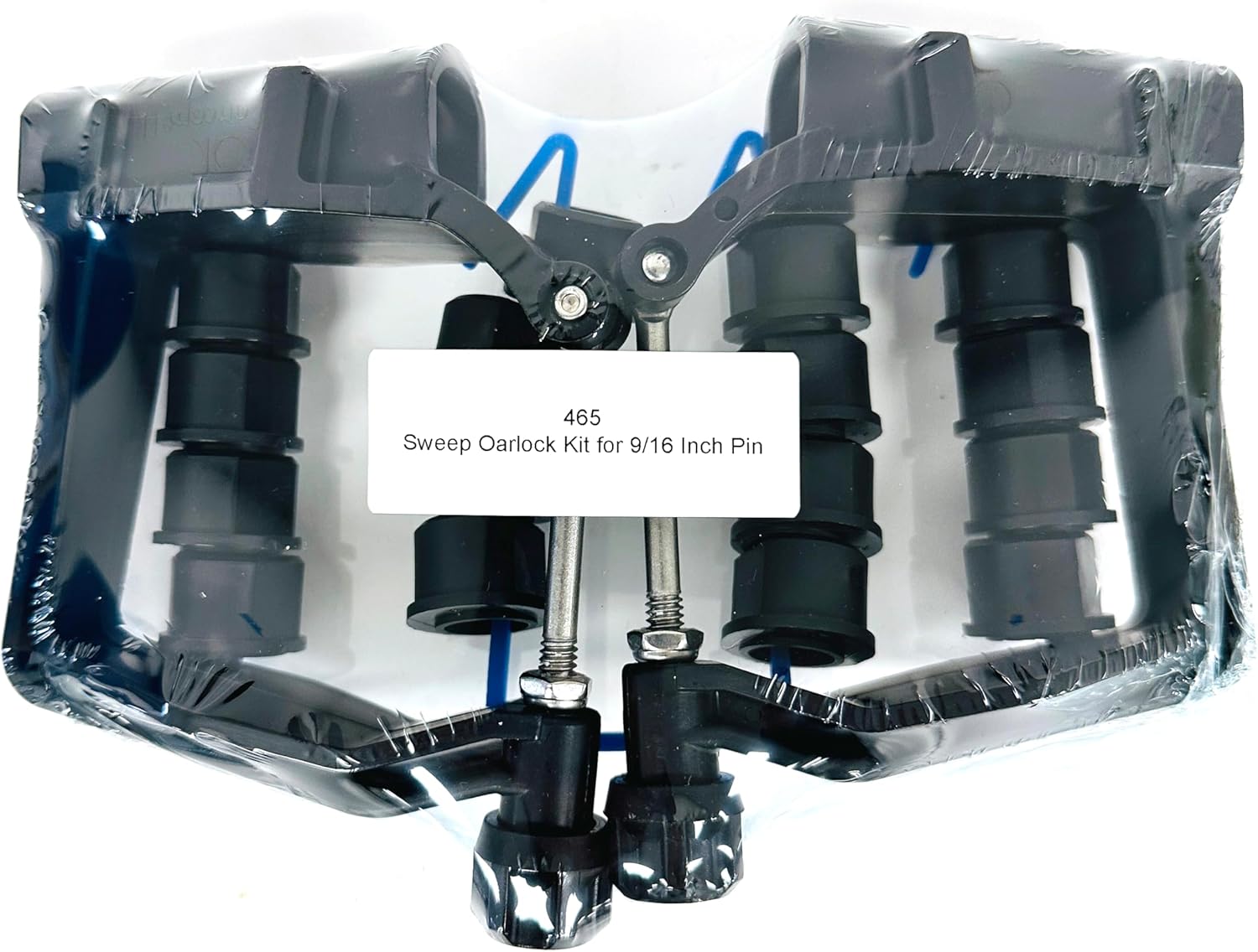 Concept2 Sweep Oarlock Kit with Black Pitch Bushings for 9/16 in Rigger Pin, 465