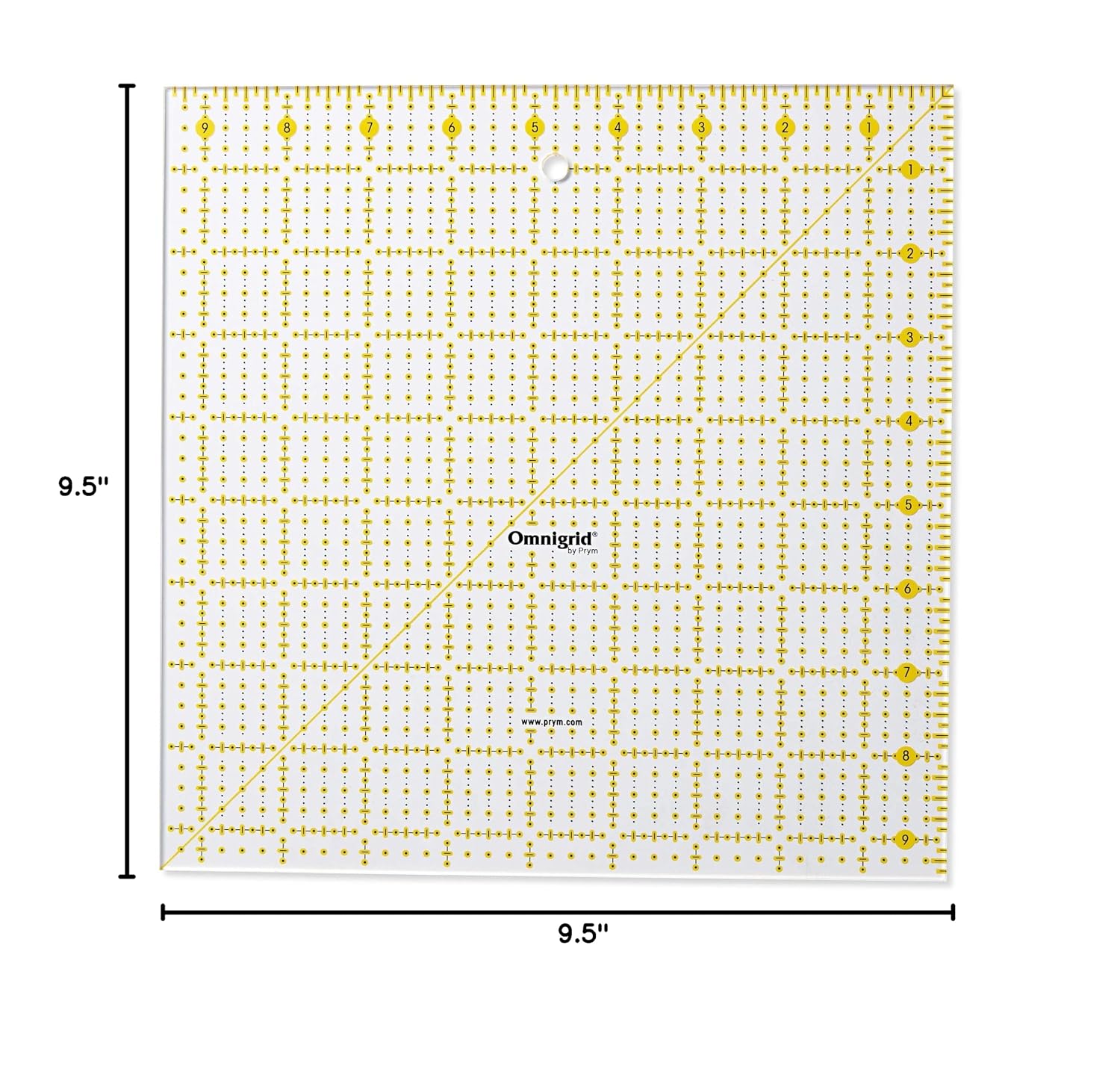 Omnigrid Universal Ruler Inch Scale 9.5 x 9.5