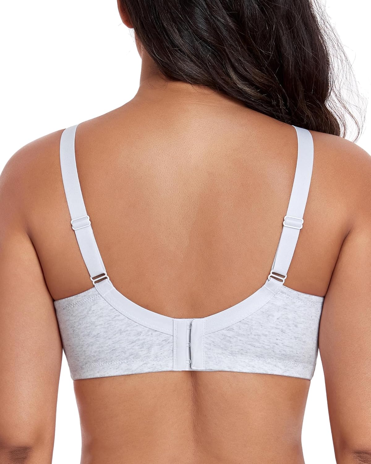 DotVol Women's Plus Size Lace V-Neckline Cotton Non Padded Wirefree Comfort Everyday Bra - Image 2