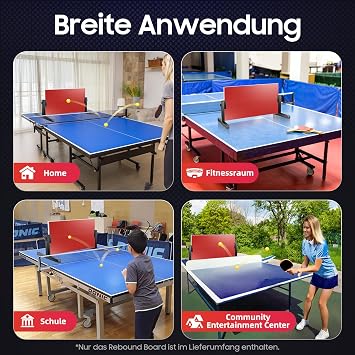 Table Tennis Return Board with 8 Rubber Blocks Professional Rebound Board Returnboard Training Device for Training Adjustable Angle 360° Indoor and Outdoor Stable Durable
