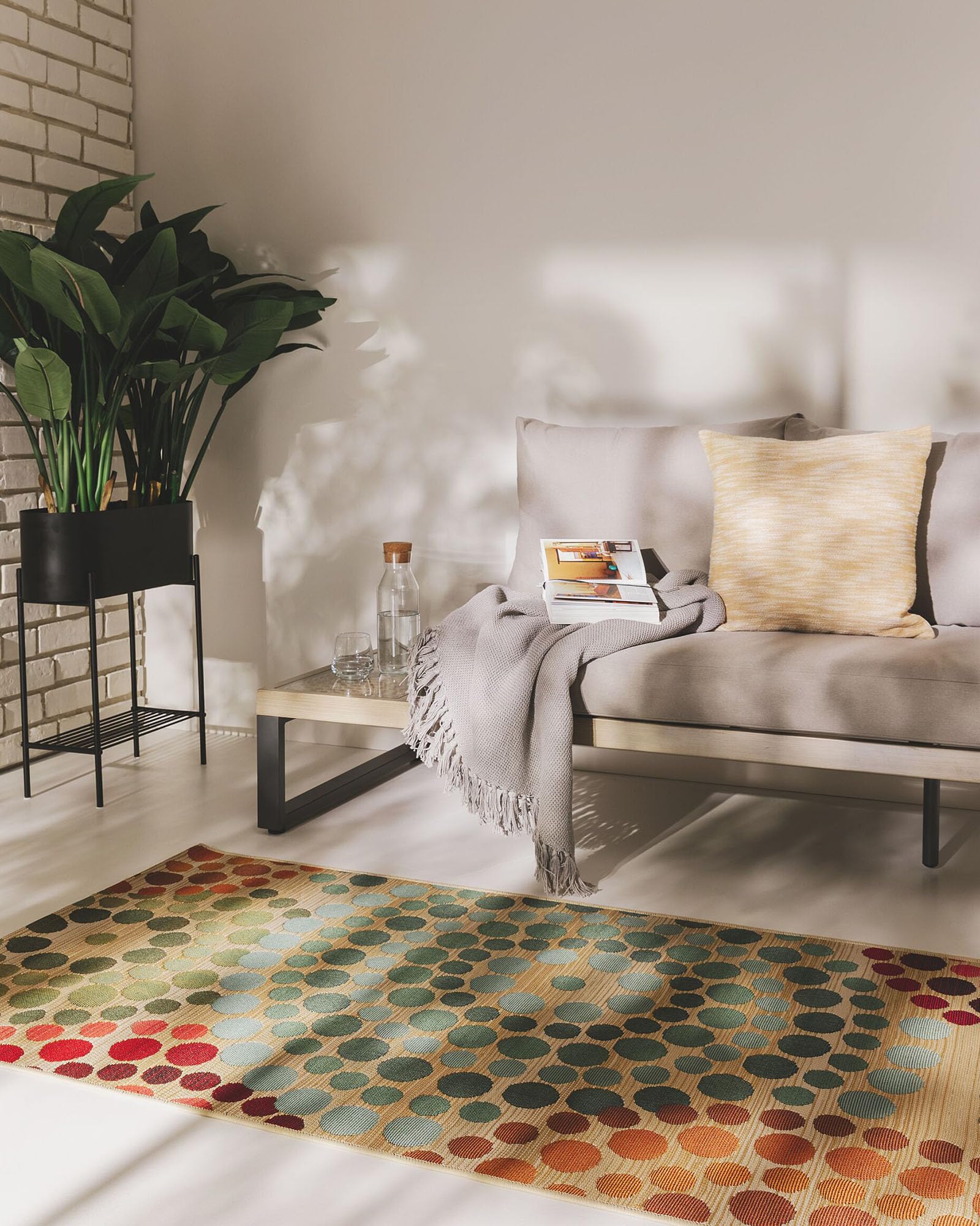 Tapis coloré pour l'intérieur et l'extérieur benuta ARTIS format couloir