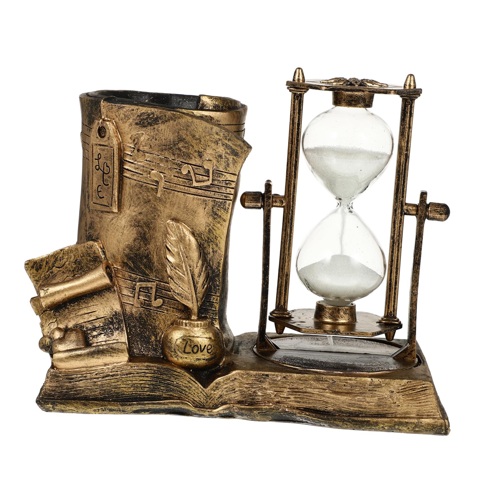 Horloge de sable rétro sablier pour décoration de bureau et cadeau