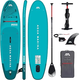 Aqua Marina Breeze 9'10" - Tabla de SUP inflable para principiantes - Juego completo - Edición Limitada Azul