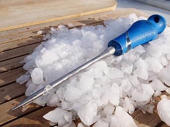 Cuda Stainless Steel Ice Pick Tool for Breaking Ice (18119), Blue