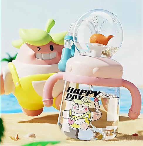 Miniatura 3 de Vaso para beber con chorro de ballena, tazas para beber con peso con correas ajustables, vasos de agua de ballena de 10.6 onzas líquidas con punta