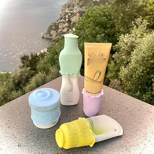Miniatura 4 de LeakLocks Toiletry Skins Funda elástica para contenedor de viaje a prueba de fugas en el equipaje. Para artículos de tocador de tamaño estándar y de