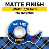Scotch Wall-Safe Tape, 2 Rolls, Sticks Securely, Removes Cleanly, Invisible, Designed for Displaying, Photo Safe, 3/4 in x 800 in (813S2) – view 2